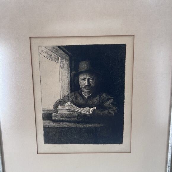 Rembrandt Self Portrait At A Window Framed Art - Picture 2 of 5
